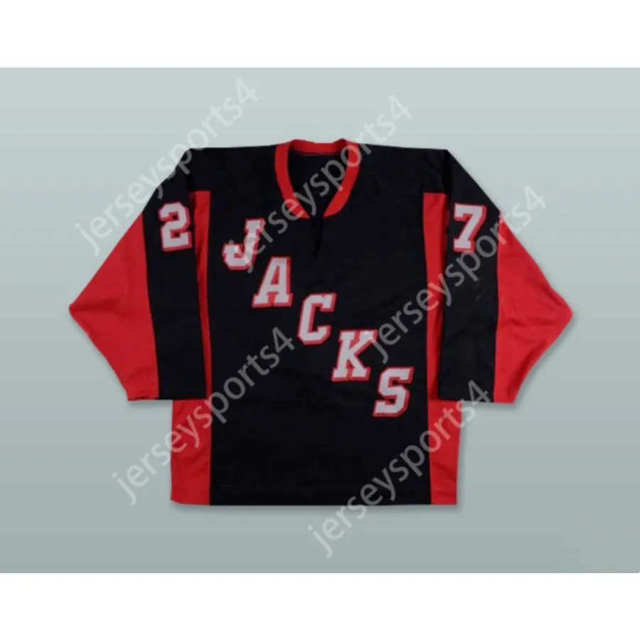 Custom STEVE SHRUM 27 ODESSA JACKALOPES BLACK HOCKEY JERSEY NEW Top Stitched S-M-L-XL-XXL-3XL-4XL-5XL-6XL