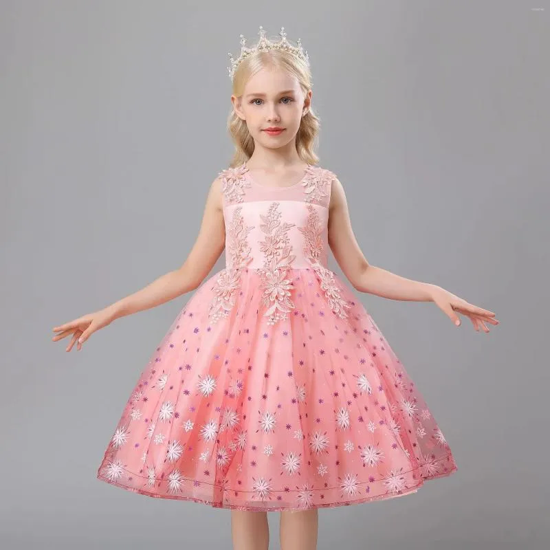 Girl Dresses Annabelle Flower Dress Floral Round Neck Sleeveless Baby Christmas S Fashion Weddings Kids Birthday Party