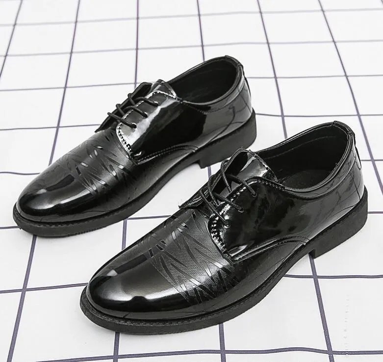 Patent läder oxford skor för män klädskor män formella skor pekade tå affär bröllopskor klänningskor