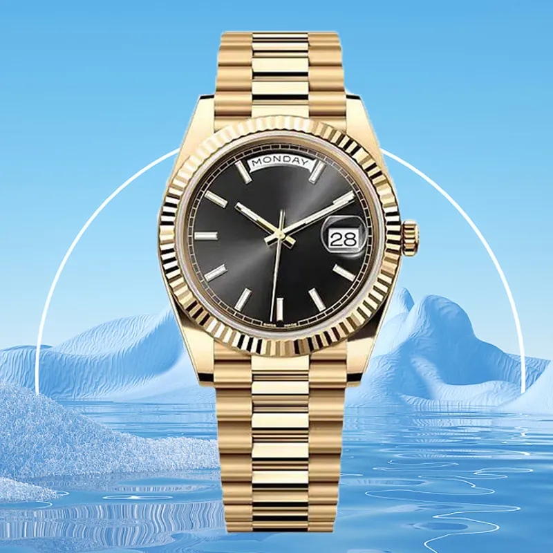 mens automatic watch with date aaa quality diamond Bezel gold wrist watch waterproof luminous elegance man 2813 automatic mechanical movement watches rolx watchs