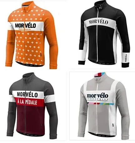 세트 2024 Morvelo Winter Fleece 열 사이클링 저지 사이클링 의류 ciclismo maillot mtb l13