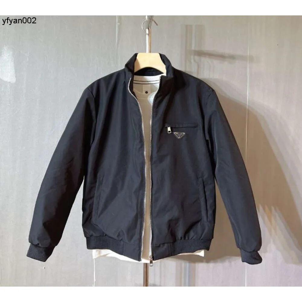 Autumn Designer Jacka Collar Luxury Zip Up Black Jackets Mens Coat