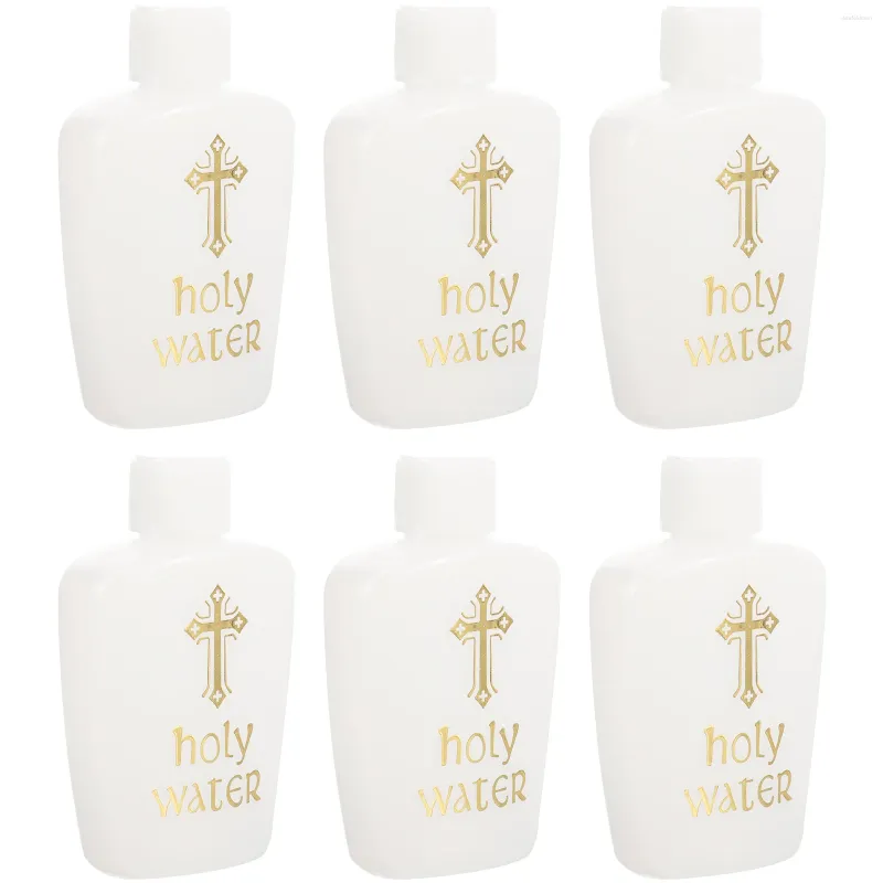 Vazen witte outfits Easter Holy Water fles Outdoor Halloween Decorations Gold Cross