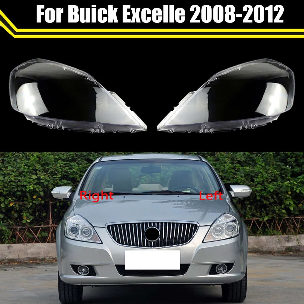 Coque de phare pour Buick Excelle 2008 2009 2010 2011 2012, abat-jour Transparent, couvercle de phares, lentille en verre, style