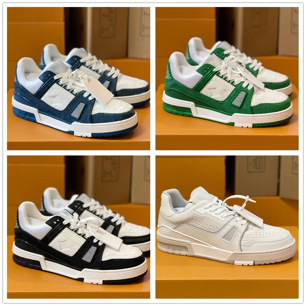 Scarpe da ginnastica fuori sede Scarpe da ginnastica firmate Uomo Donna Scarpe Pelle Abloh Bianco Verde Rosso Blu Lettera sovrapposizioni Piattaforma Moda Scarpe da ginnastica basse Taglia