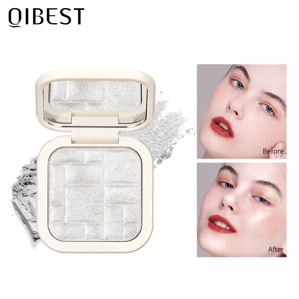 홍당무 Qi Shimmer Highlighter Powder Pallette Face Con 메이크업 하이라이트 얼굴 브론저 하이 리터 브라이트 텐 피부 4 색상 231218