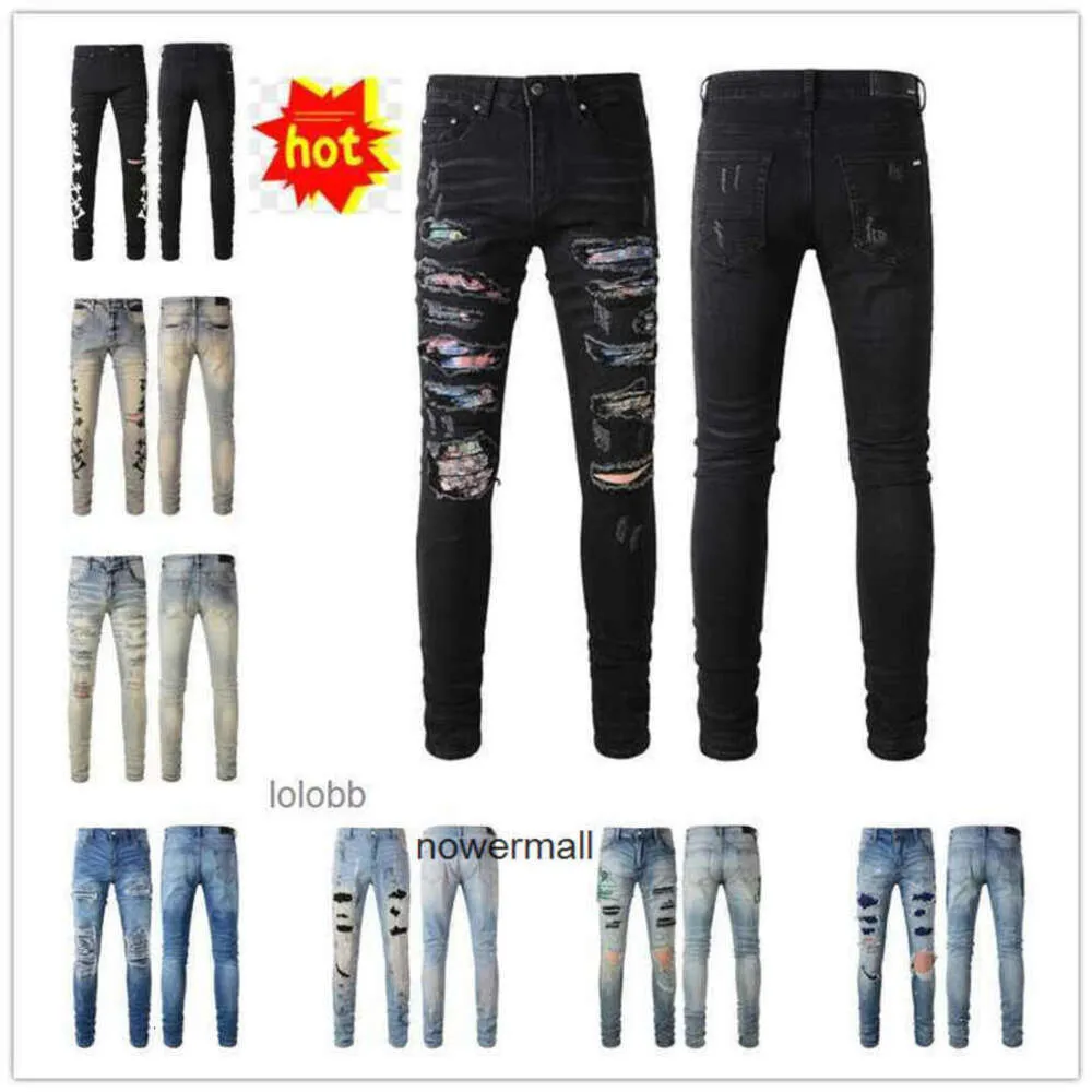 Dziury amirlies am AMIS Imiri amiiri 2024 Nowe przybysze męskie luksusowe projektant dżinsy dżinsy Amari spodnie Jean Coolguy Biker Pants Man amirl Clo Gur8