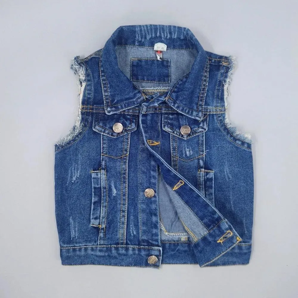 Weste Weste Baby Jungen Denim Weste Kinder Kleidung Frühling Herbst Babe Jeans Ärmellose Jacke Oberbekleidung Kleinkind Tops Kinder Kleidung Bl