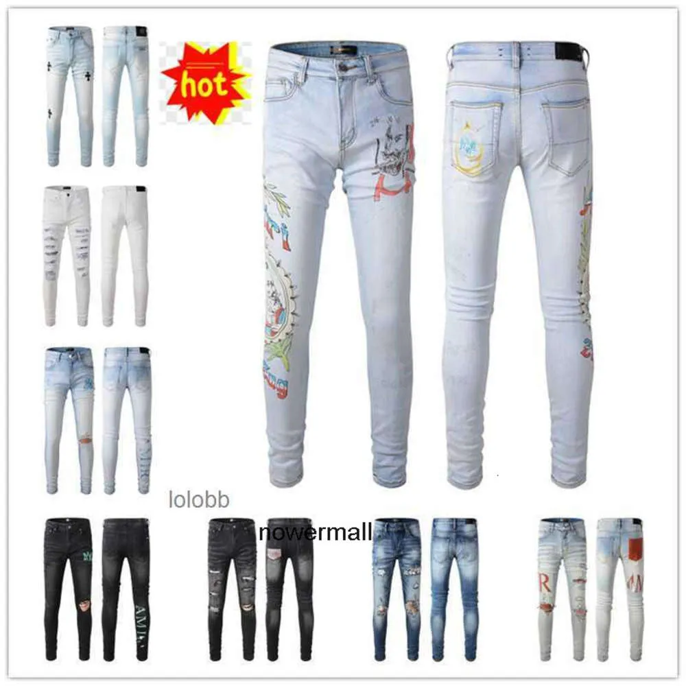 Cyklist amari amirl amirlies am amis imiri amiiri 2024 ny ankomst mens lyxdesigner denim jeans riliness hål am2 byxor jean coolguy byxor man kläder y7vr