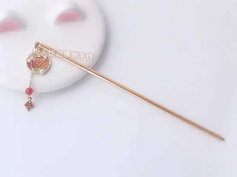 Tiaras Genshin Etki Raiden Shogun Çin Tarzı Saç Çubukları Püskül Çubuk