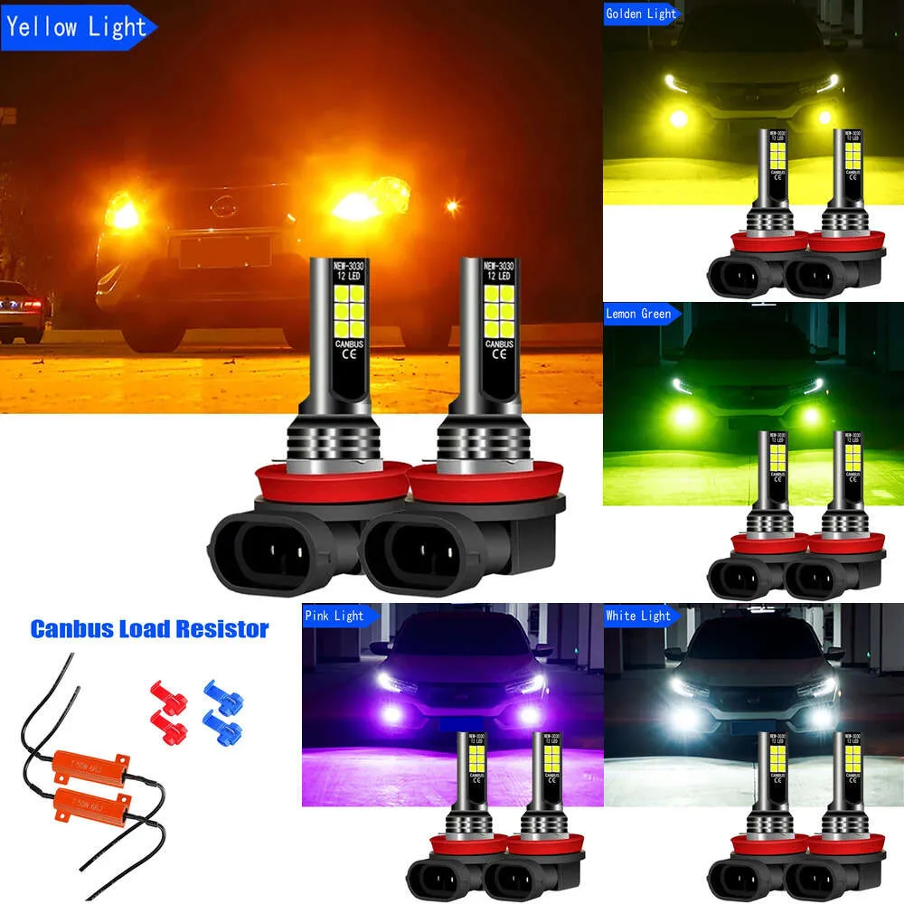 Nya dekorativa lampor 2st LED-front dimma glödlampor H8 för BMW 1-serien F20 F21 2-serien F45 F23 F22 F87 F46 3-Series F30 F80 E93 E92 F34 F31