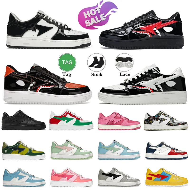 Top Fashion Designer Outdoor Sk8 Sta Chaussures Gris Noir Stas SK8 Shark Noir Blanc Pastel Bleu ABC Camos Pastel Bleu Verni Plateforme Baskets Baskets Baskets