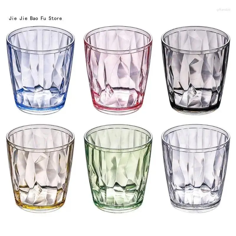 Gobelets E8BD Verres à boire incassables 210ml Acrylique Eau incassable réutilisable