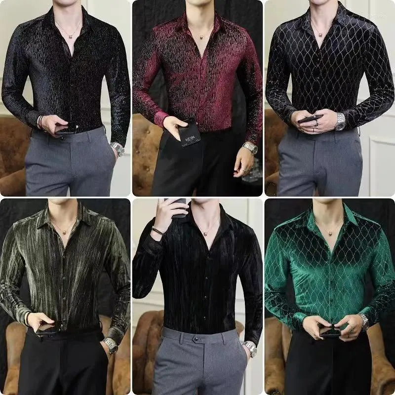 Camisas casuais masculinas chegam aos homens de moda slim fit shir