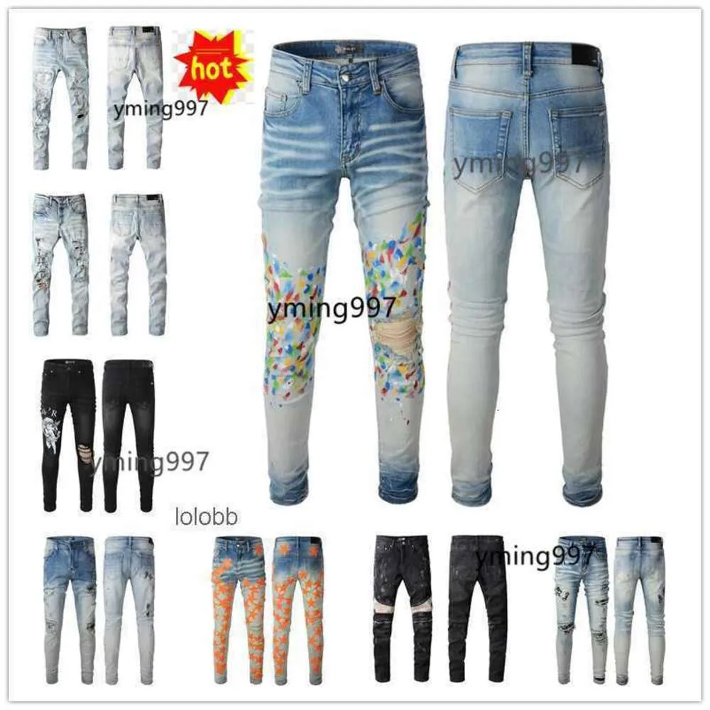 Buracos iMiri Luxury 2023 Biker Am Amis New Amiiri Mens Chegadas Jeans Jeans Amari Jeans Jean Coolguy Amirl Man Amirlies CLO R3WF