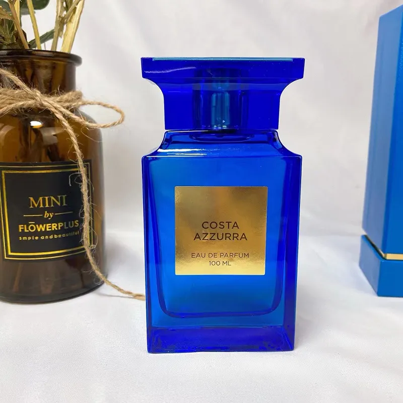 Doft för kvinnor män parfym coata azzurra naturlig charmig neutral edp spray köln 100 ml unisex långvarig trevlig doft för gåva 3.4 fl.oz grossist