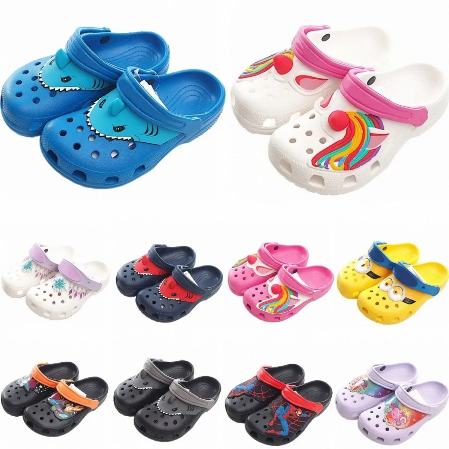 Sandali per bambini Clog Infradito Pantofole Per bambini Foro Pantofola Spiaggia Candy Pink Classico Nero Ragazzi Ragazze Scarpe Bianco Estate Gioventù Bambini Diapositive Lig k3XM #