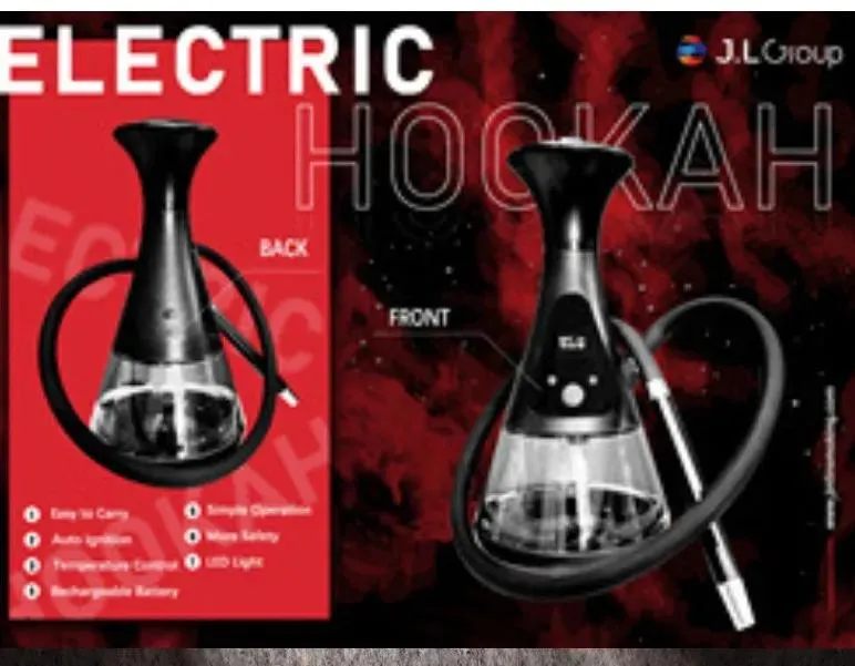 Artisanat E Head Hookahs Kit de tuyau Ehead Mini cartouche de chicha rechargeable Ehookah jetable narguilé affichage LED pour chauffage rapide narguilé kettl