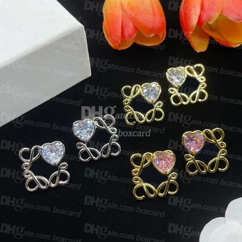 Boucles d'oreilles de styliste charmantes pour femmes, avec strass, classiques, en or 18 carats, clous d'oreilles, cadeaux d'anniversaire de mariage