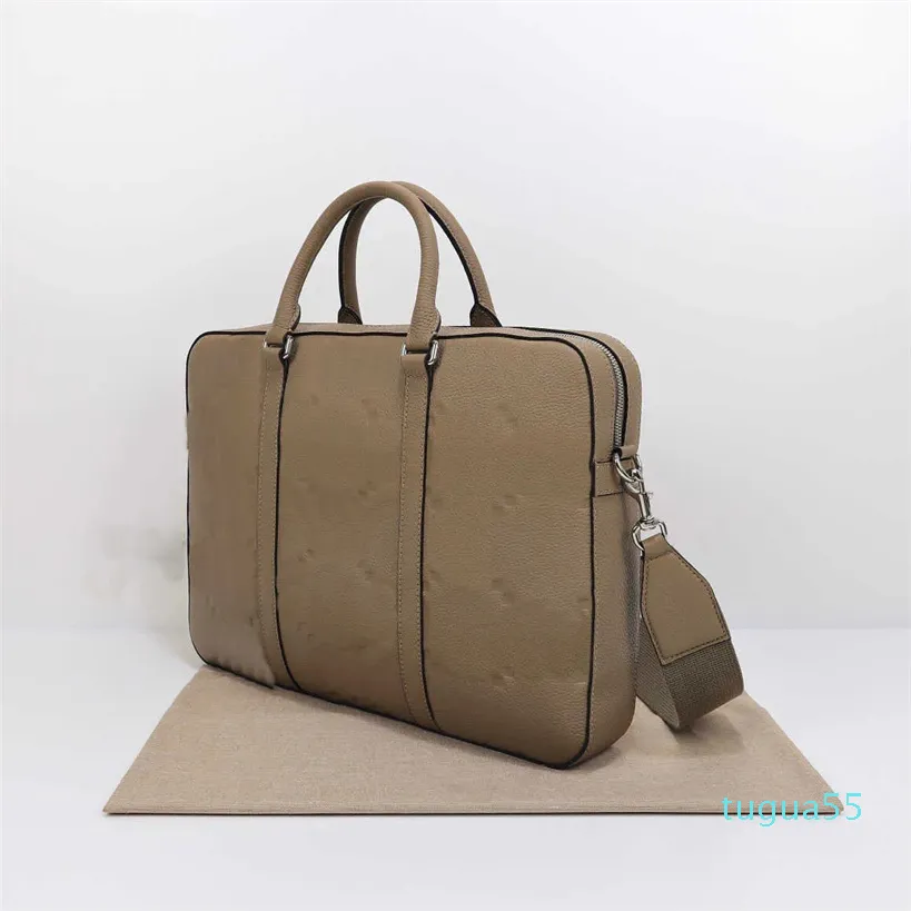 Designer Men BROOFFACASS Tote Bag Laptop Bags Leather Attache Case Handbag Cross Body Strap Business Bags