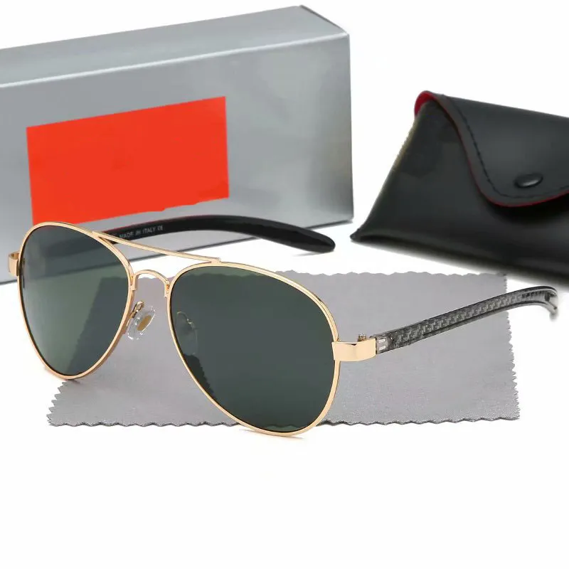 Designer occhiali da sole da sole occhiali da sole da sole Blu occhiali leggeri Fashion Luxury Occhiali da sole Black Metal Frame Lence scuro da 50 mm per la cornice in scatola regalo sfumature