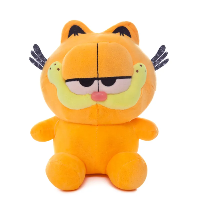 Jouet en peluche chat jaune 25cm, chat assis, poupées en peluche, oreiller doux à câliner, cadeaux de Festival pour enfants et adultes