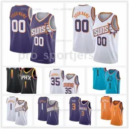 CUSTOM Kevin  Suns 2023-24  Basketball Jersey Phoenix Devin Booker Chris Paul Deandre Ayton Steve Nash Charles Barkley Cus