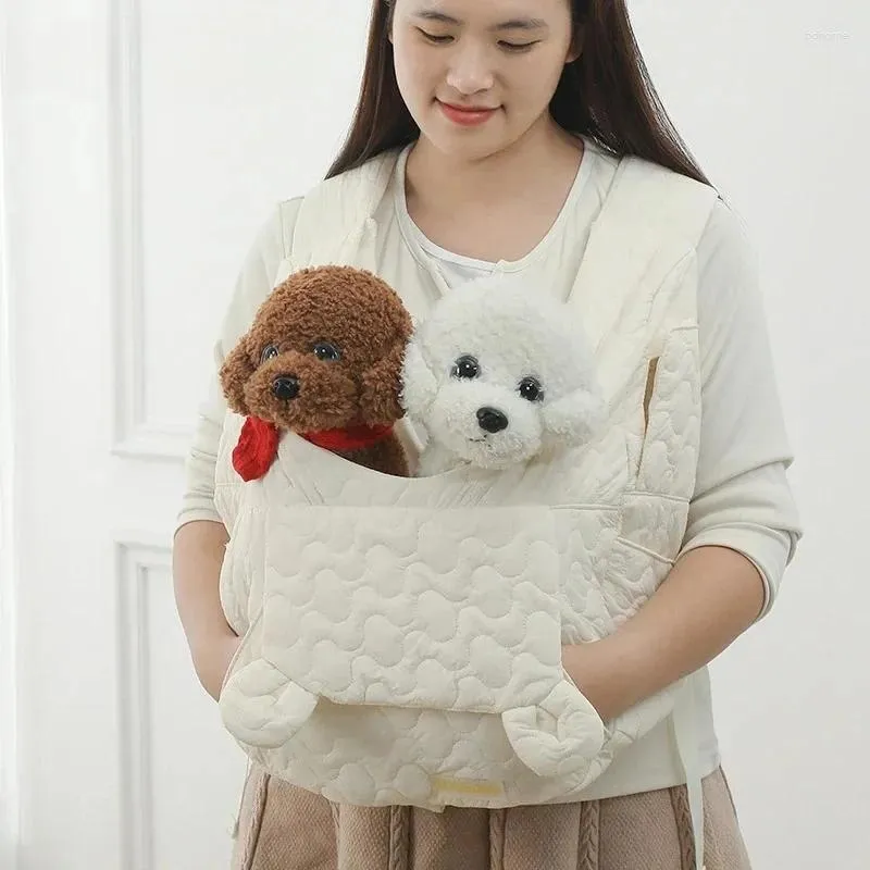 Dog Carrier Winter Chest Pet Bag Waterproof Outdoor Travel Backpack for Small Dogs and Cats Large Capacity Portable Shoulder Bag
