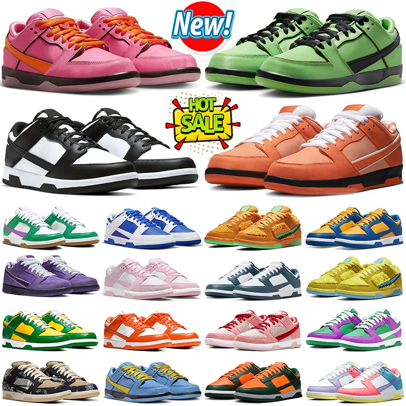 z butami do biegania mężczyzn Designer Designer Sneakers Orange Lobster Mean Green Lotus Pink Panda Unc Coast Medium Olive Grey Fog Mens Outdoor Sports Treners