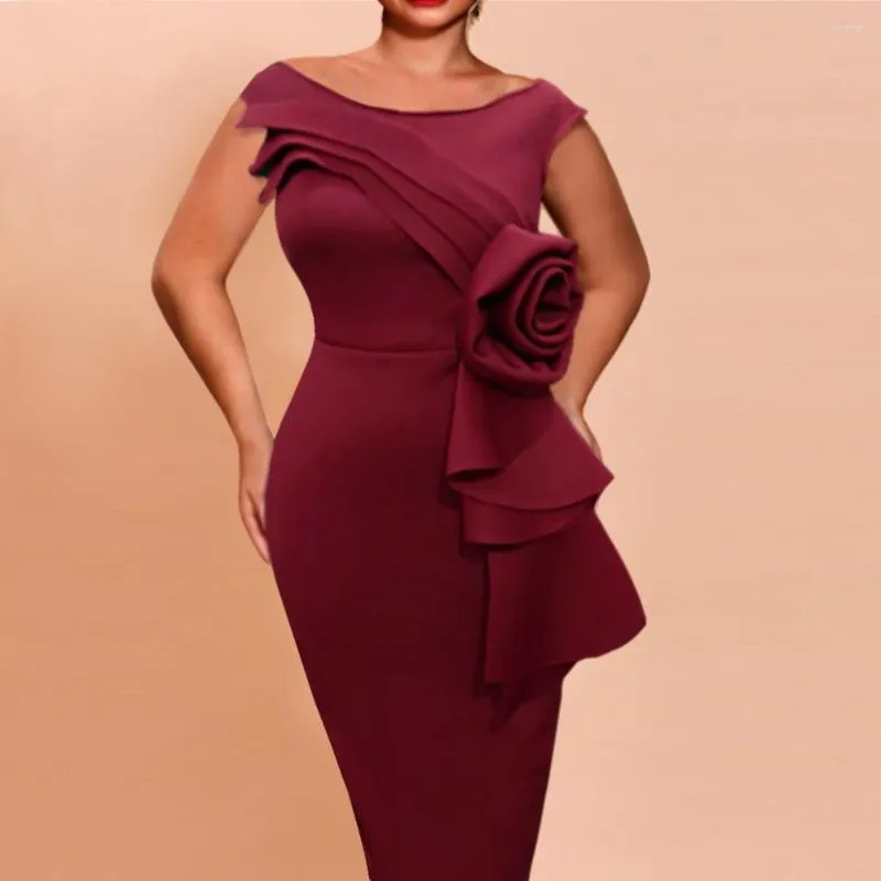 Casual Dresses Plus Size Fat WOMEN'S Long Dress Bodycon Elastic Dres