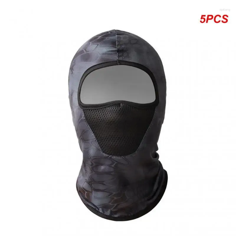 Bandanas 5pcs hommes cyclisme casque à séchage rapide tactique camouflage cagoule maille masque visage désert motif python loisirs baotou