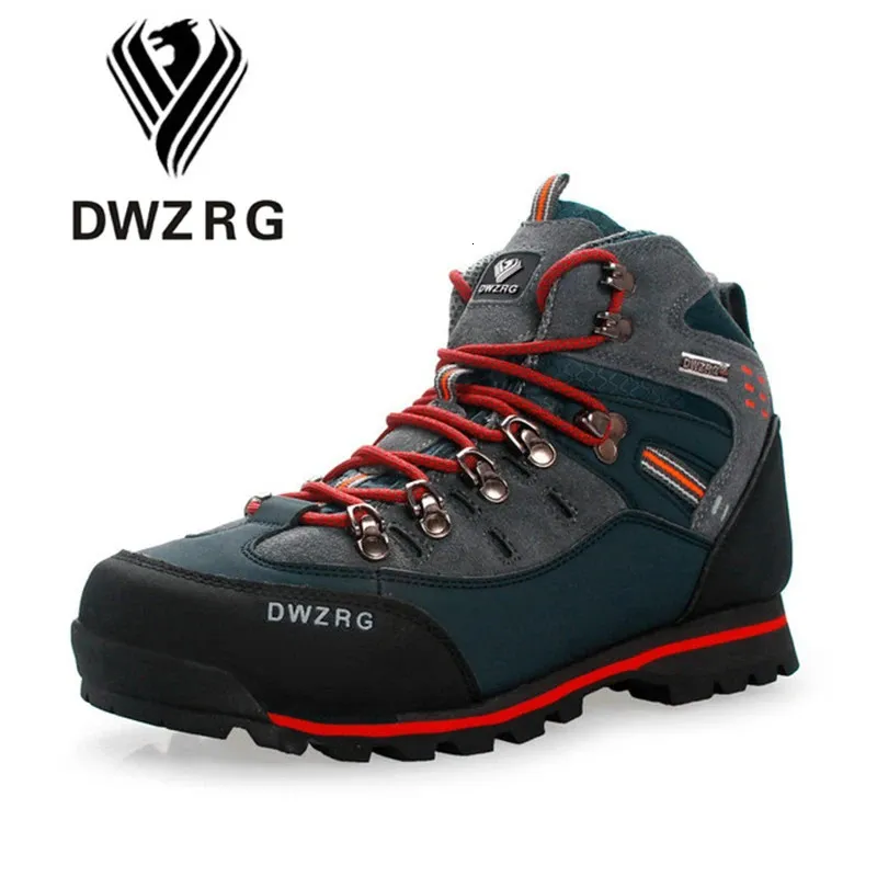 Kleding Schoenen DWZRG Mannen Wandelschoenen Waterdichte Lederen Schoenen Klimmen Vissen Schoenen Outdoor Schoenen Mannen Hoge Top Winter Laarzen 231218