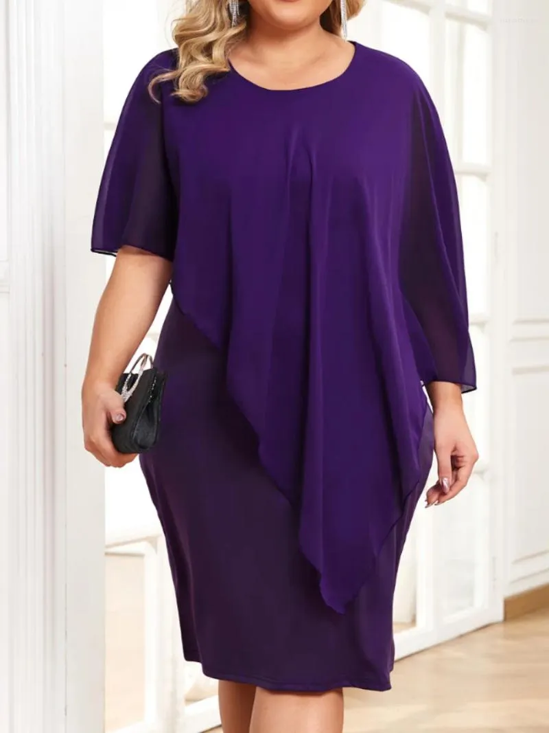 Midi work top dresses with sleeves