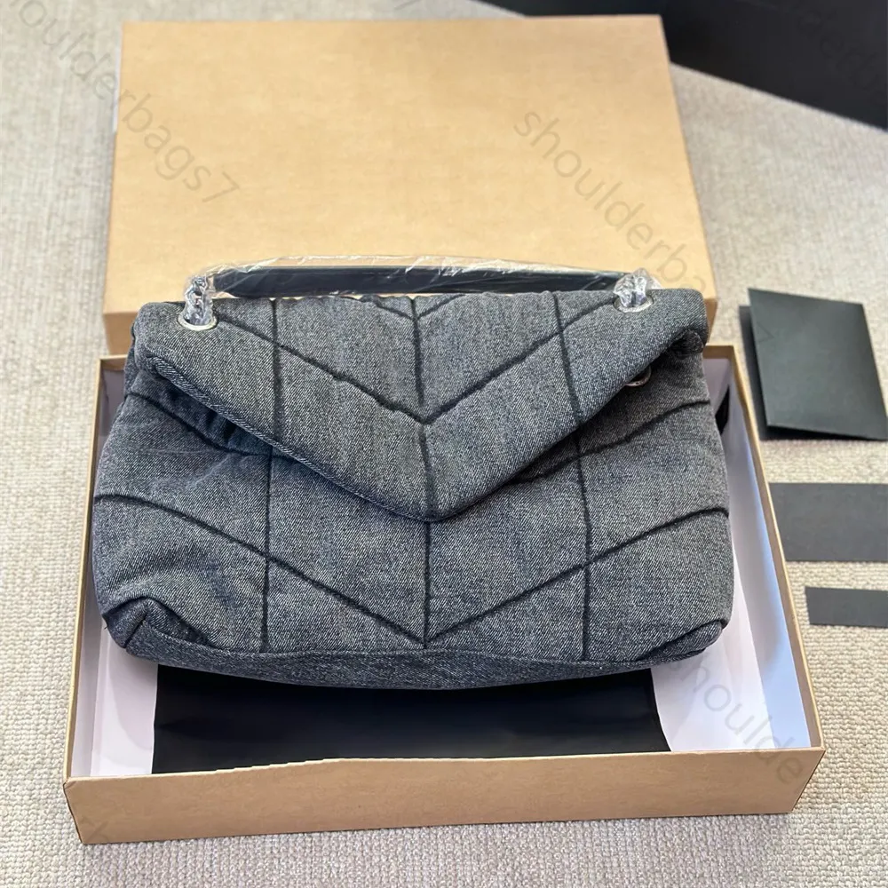 Yeni denim omuz çantası büyük el çantası marka çanta zinciri tasarımcısı tote çantaları kadın kovboy Messenger flep çantaları retro mavi çapraz gövde çantaları kadın için y şekil debriyaj çantası