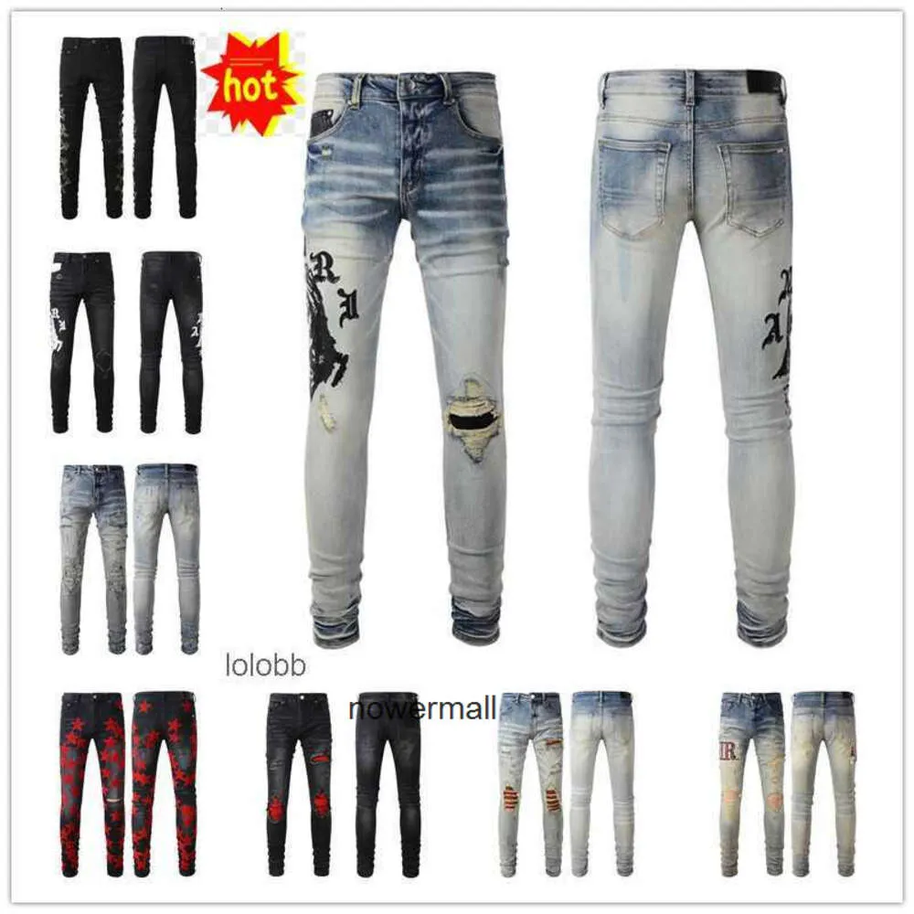 Biker amari Clo amirl amirlies Jean am amis Trousers imiri amiiri Pants New Holes Arrivals Mens COOLGUY Luxury Designer Man Denim Jeans VV4H