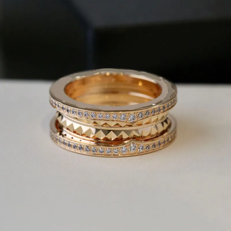 Anel de strass com rebite de prata esterlina 925 de alta qualidade para mulheres anel encantador