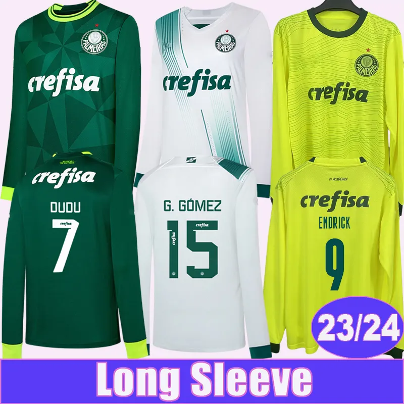 23 24 Palmeiras DUDU RONY Maglie da calcio uomo manica lunga BRENO LOPES R.VEIGA DEYVERSON ATUESTA ZE RAFAEL G.VERON DANILO R.NAVARRO Home Green Away 3rd Maglie da calcio