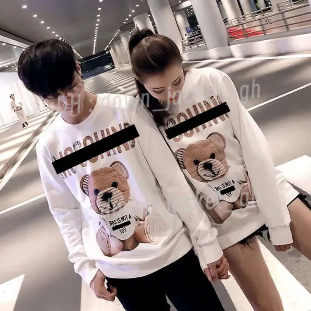 Moschino Sweatshirts Graphic Print Perfect Oversized Autumn Womens Designers Hoodys Sweater Sports Round Neck Long Sleeve Loose 440