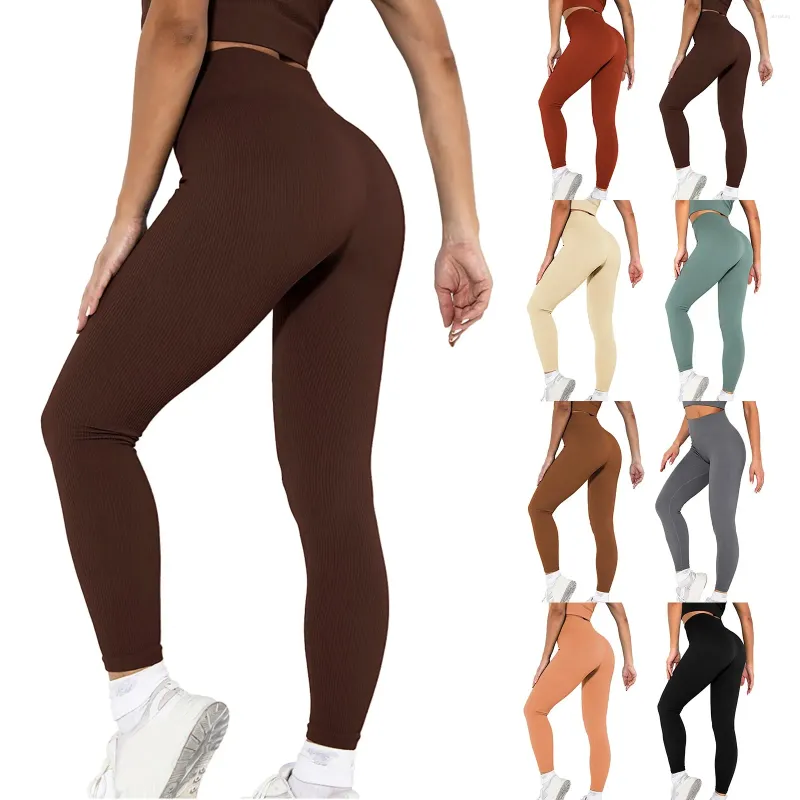 Active Pants Damen Yoga-Workout-Leggings mit hoher Taille und Taschen, dehnbare Hose, flacher Bauch, enge Leggins