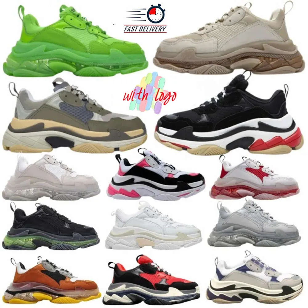 Z pudełkowymi mężecami trenerzy Ballengies Tennis Casual Buty Designer Buty Triple Sneakers Mężczyźni Kobiety Wyczyść wyłączną platformę na świeżym powietrzu Sport Buty tenisowe