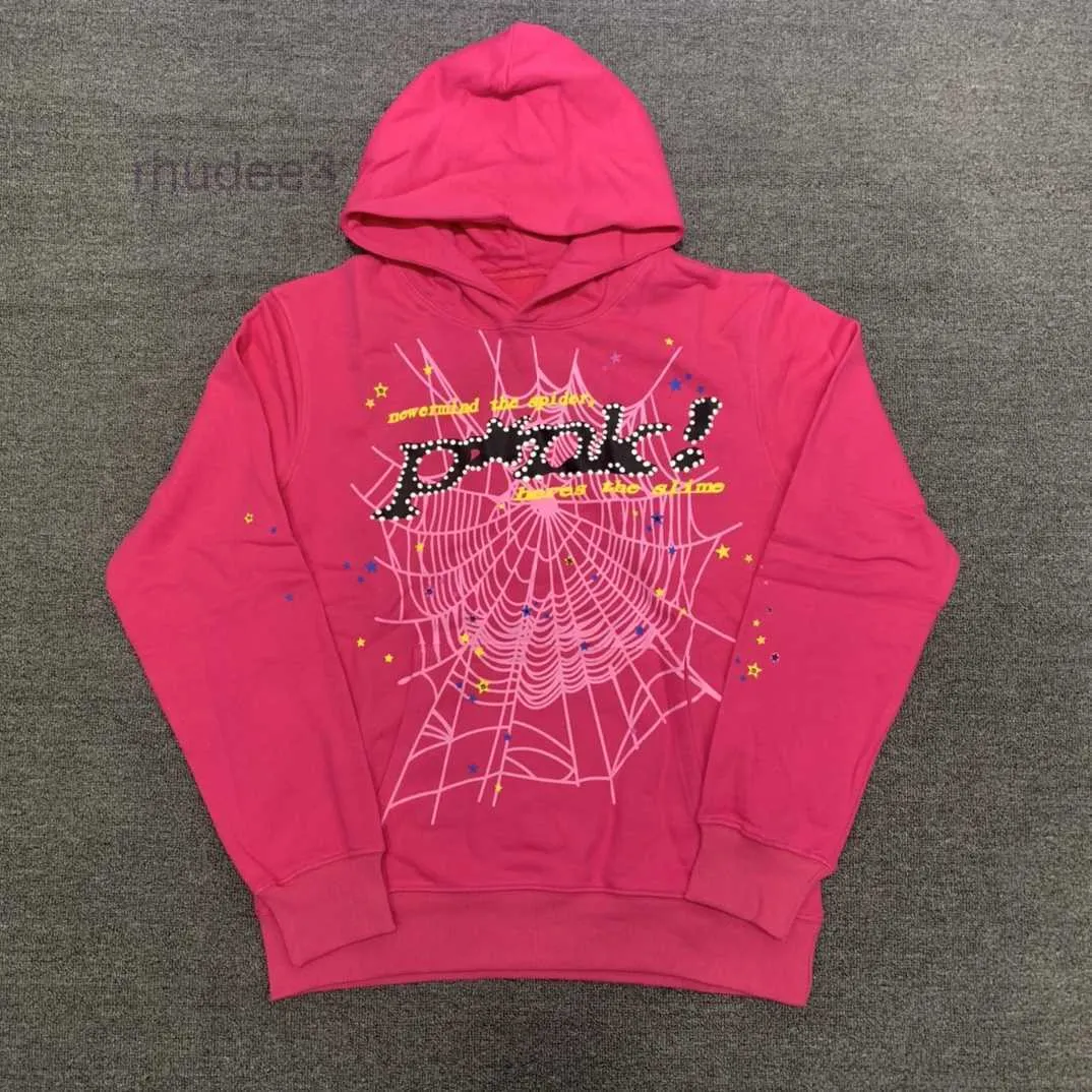 22ss Spider Pink Sp5der Felpe con cappuccio Young Felpe Streetwear Thug 555555 Angel Hoody Uomo Donna 11 Web Pullover Consegna veloce WDH9