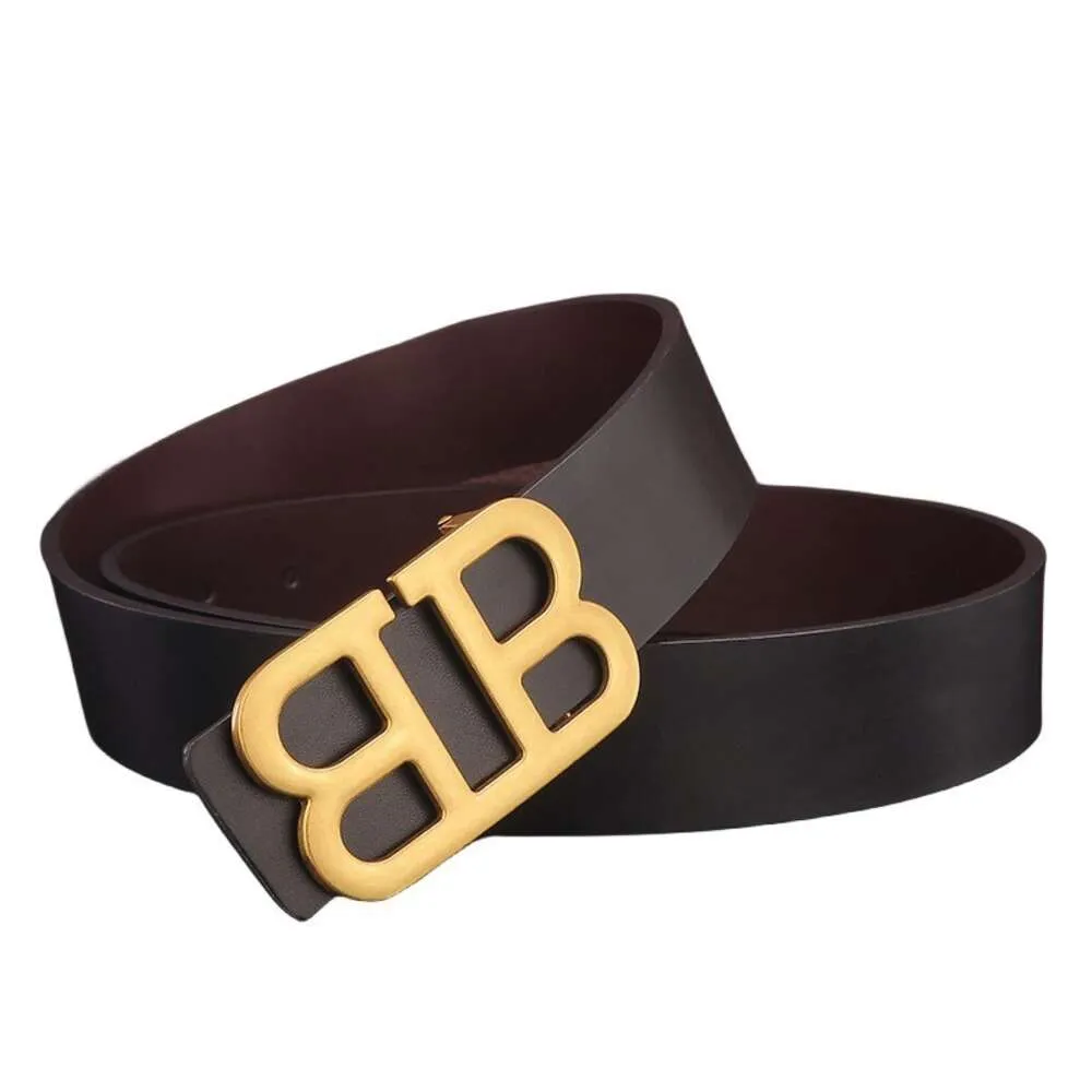 Män designer bälte lyx äkta läderband svarta bälten för mens varumärke högkvalitativ bokstav B Buckle Belt Man Women Classic Waistband Top Selling