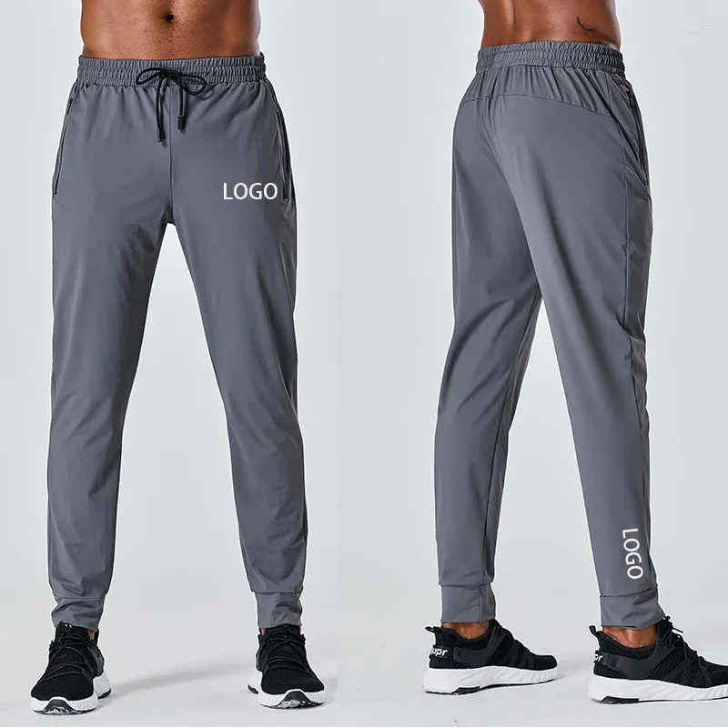 Men's Pants Custom Quick Dry Nylon Zipper Sports Jogging Jogger Trousers Solid Sweatpants Stretch Gym Track Sportswear