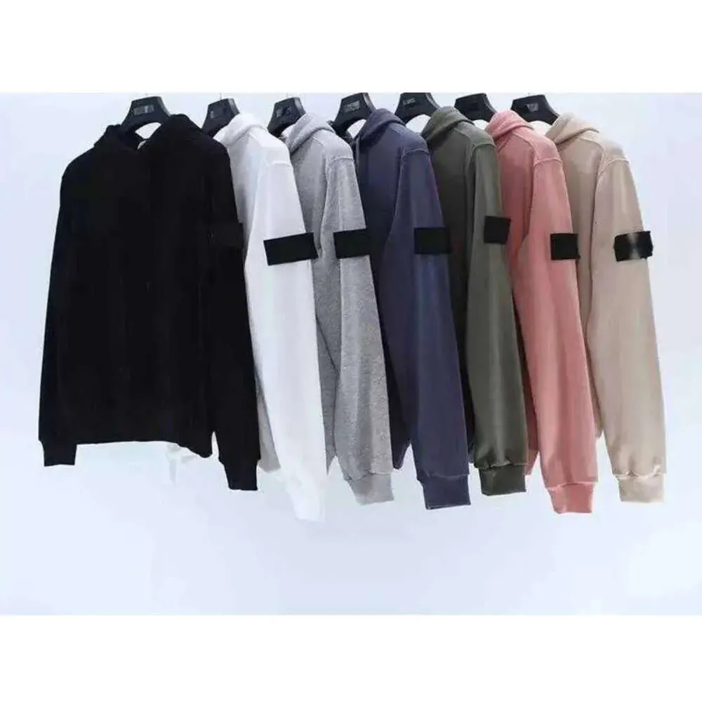 Cores Designers Mens Stones Island Hoodie Candy Hoody Mulheres Casual Manga Longa Casal Solto O-pescoço Moletom Movimento Corrente 8888ss 2023