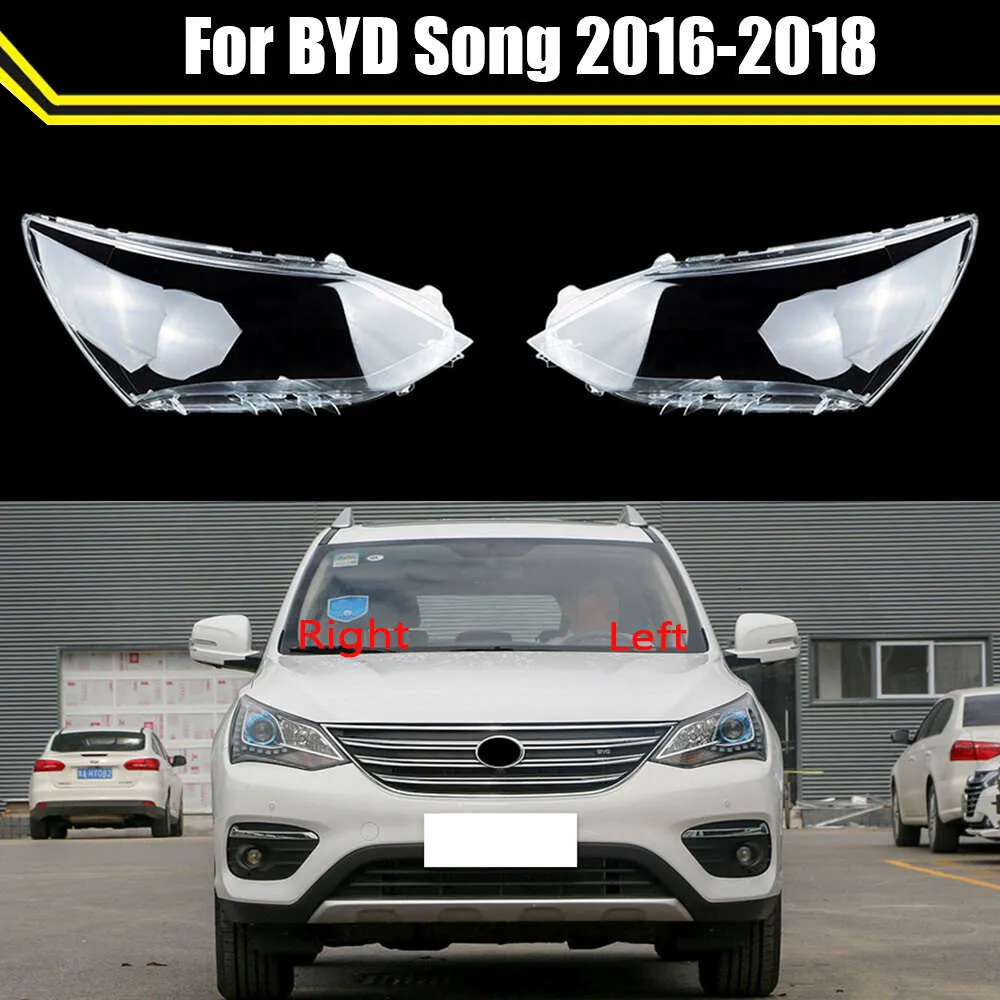 Custodia per faro per BYD Song 2016 2017 2018 Auto Faro Anteriore Copertura Lampada in vetro Tappi Paralume trasparente Testa Luce Lente Borsette