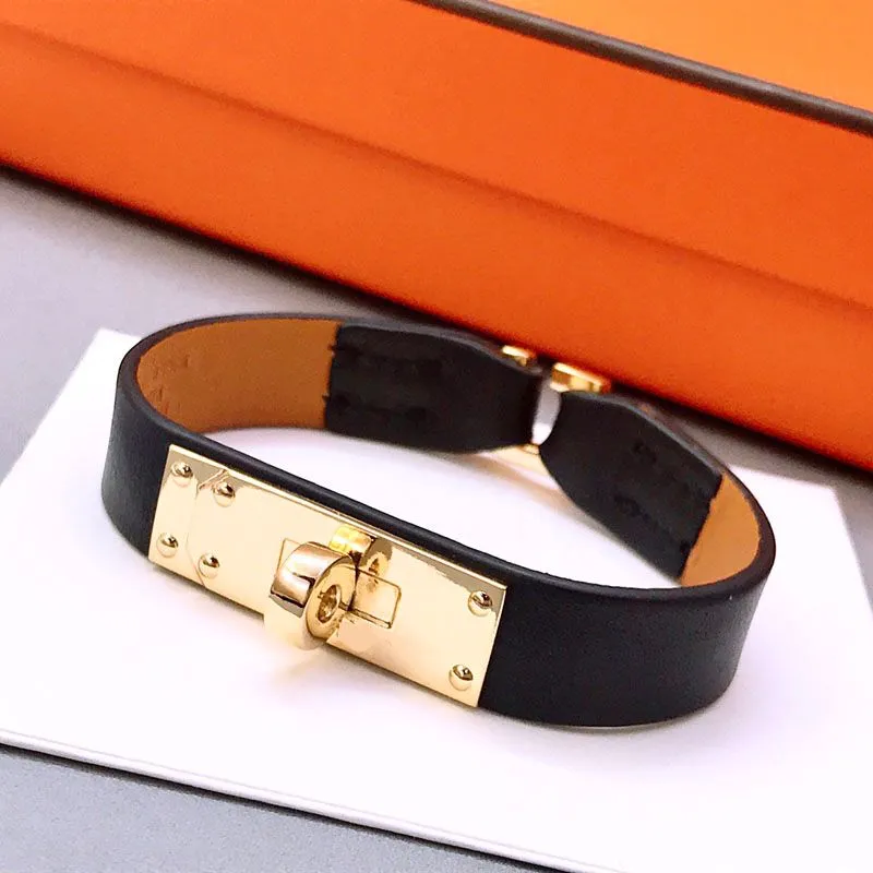 popular brand jewerlry genuine leather bracelet for women stainless steel bracelet