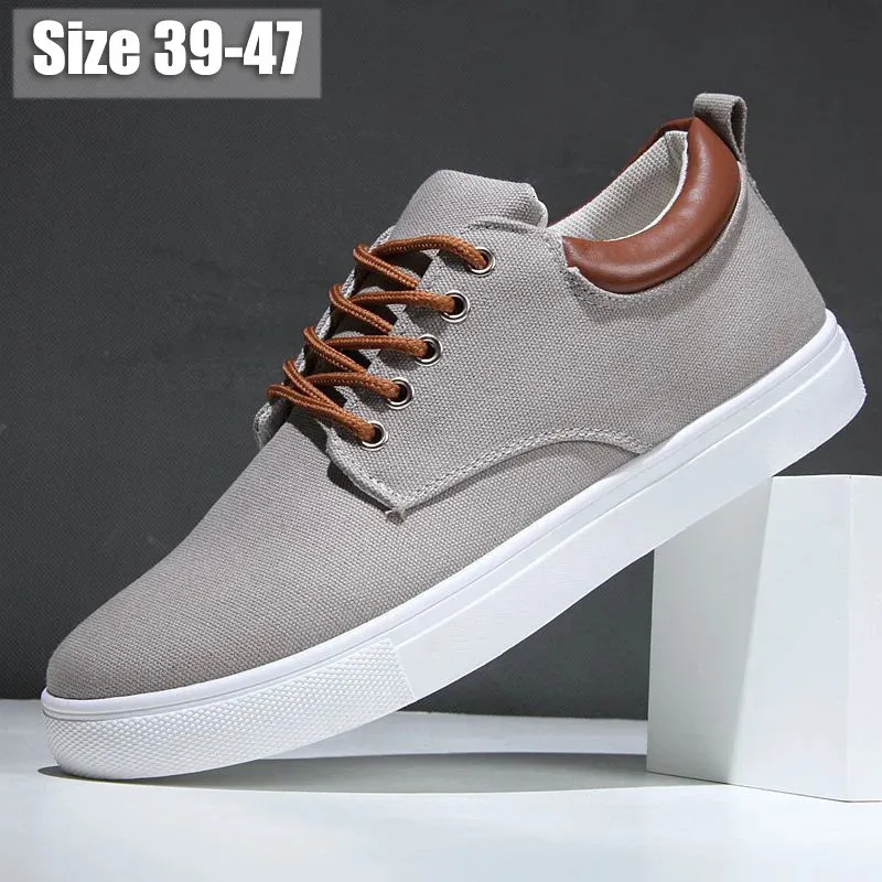 Chaussures habillées toile italienne pour hommes grande taille 47 48 baskets vulcanisées sans lacet hommes Plimsoll hommes formateurs tendance sports d'été 231218