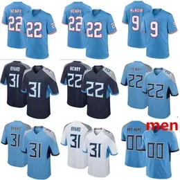 2023 Football Jersey Tennessee''Titans''98 Jeffery Simmons 2 Robert Woods 22 Derrick Henry 16 Treylon Burks 7 Malik Willis 17 Ryan Tannehill 79 Isaiah Wilson 9 McNair