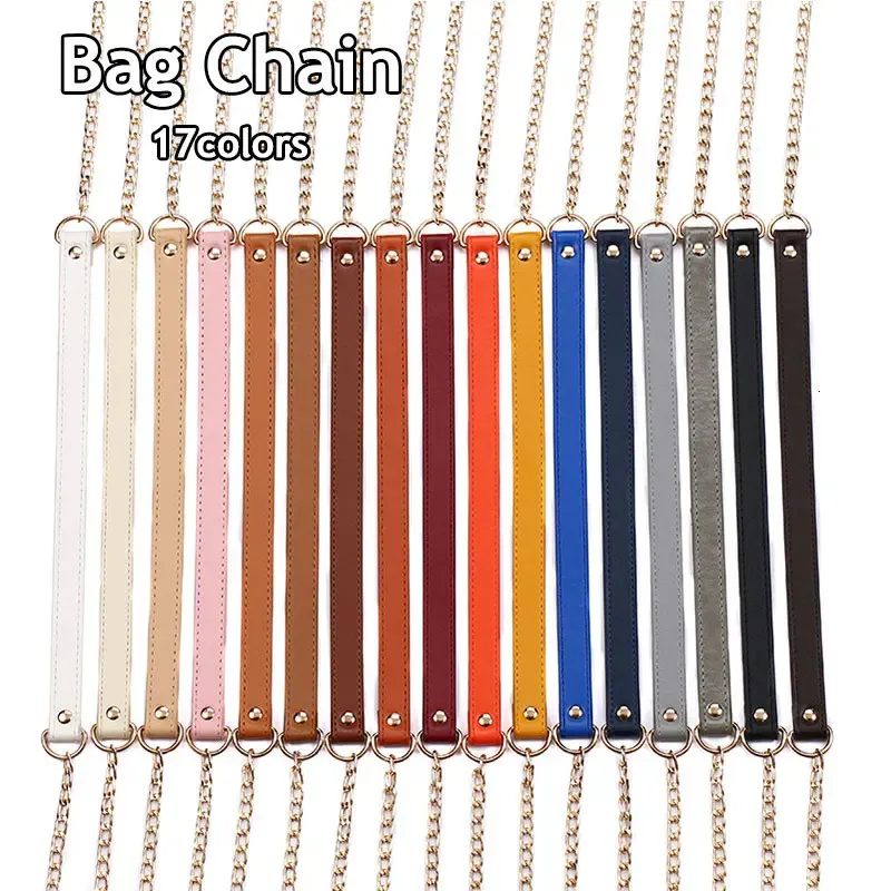 Bag Parts Accessories Metal Pu Leather Shoulder Chain Strap Replacement Chains Handle Detachable Handbag Durable 231219