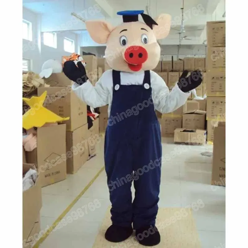 Christmas Pig Mascot Costume Halloween Fancy Party Dress Cartoon Character Outfit Suit Carnival Adults Size Birthday Outdoor Outfit